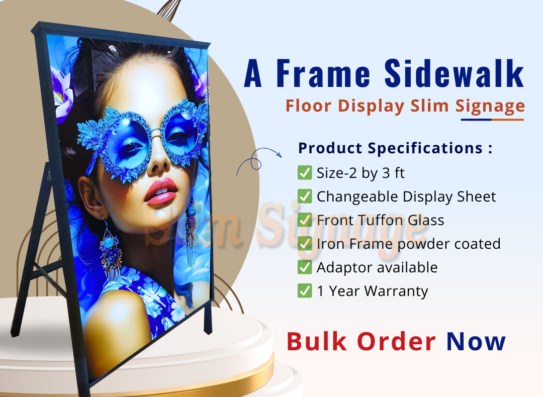 a frame slim signage